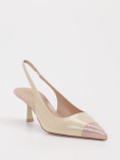 Konstantin Starke – Slingback-Pumps aus Lackleder Cremebeige