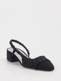 Konstantin Starke – Slingbacks aus Textil in Schwarz