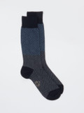Alto Milano – Crew-Socken aus Baumwolle mit Rautenmuster