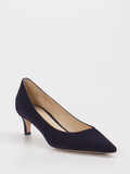 Konstantin Starke – Pumps aus Veloursleder Dunkelblau