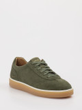 Geox – Sneaker aus Veloursleder olivgrün