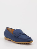 Tod's – Loafer aus Leder in Jeansblau