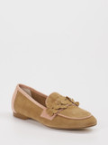 Andrea Puccini – Loafer aus Veloursleder Sandbeige