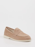 Andrea Puccini – Loafer aus Veloursleder beige
