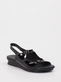 Arche – Komfort-Sandalen aus Lackleder Schwarz