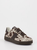 Sioux – Sneaker aus Fell braun mit Animal-Print