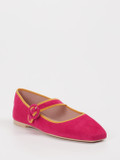 Pretty Ballerinas – Mary-Jane-Ballerinas aus Veloursleder Pink