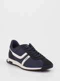 Boss – Sneaker aus Textil und Veloursleder Dunkelblau