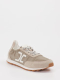 Candice Cooper – Sneaker aus Velour/Textil in Beige