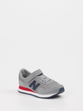 New Balance – Sneaker aus Velour und Textil hellgrau