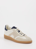 Santoni – Retro-Sneaker aus Leder und Velours Beige