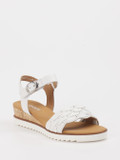 Gabor Comfort – Keilsandalette aus Kalbleder weiß