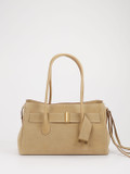 Konstantin Starke – Shopper-Bag aus Veloursleder beige