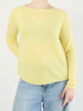 FLONA – Feinstrickpullover aus Wolle in Pastellgelb