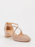 Konstantin Starke – Pumps aus Veloursleder beigegrau
