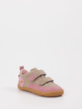 qnuffs – Klettschuh aus Veloursleder beigebraun