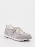 Candice Cooper – Mary Jane Sneaker aus Velour/Textil Hellgrau