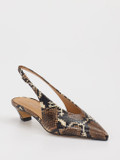 Konstantin Starke – Slingpumps aus geprägtem Leder Braun