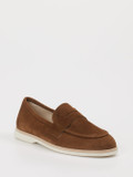 Andrea Puccini – Loafer aus Veloursleder cognacbraun