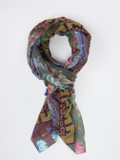 Pierre-Louis Mascia – Schal aus Feingewebe mit Retro-Print