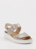 Waldläufer – Komfortsandalen aus Metallic in Beige
