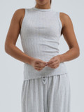 Seamless Basic – Top aus Baumwolle in Hellgrau