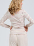Seamless Basic – Rippshirt aus Jersey in Creme-Beige