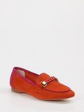 Konstantin Starke – Loafer aus Veloursleder Orangerot