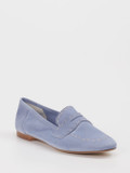 Konstantin Starke – Loafer aus Veloursleder Hellblau