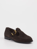 Marc O'Polo – T-Bar Loafer aus Veloursleder Dunkelbraun