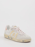 Premiata – Sneaker aus Veloursleder und Mesh Off-White