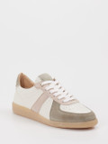 Konstantin Starke – Sneaker aus Velour/Leder Off-White