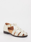 Marc O'Polo – Fischersandalen aus Lackleder cremeweiß