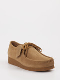 Clarks – Mokassin aus Veloursleder sandbeige