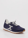 Candice Cooper – Sneaker aus Velour/Textil blau