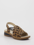Ara – Slingback-Sandalen aus geprägtem Leder braun