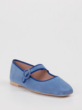 Pretty Ballerinas – Spangenpumps aus Veloursleder blau
