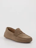 Boss - Slipper aus Veloursleder in braun