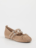 Kennel & Schmenger – Spangenpumps aus Veloursleder Beige