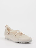 Paul Green – Mary-Jane-Ballerinas aus Velour/Leder Beige