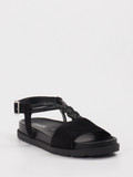 Gabor – Sandale aus Veloursleder Schwarz Glitzer
