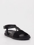Gabor – Sandale aus Veloursleder Schwarz Glitzer