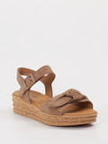 Gabor – Keilsandalette aus Veloursleder Taupe