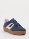 Semler – Sneaker aus Veloursleder blau