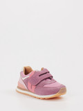 Bisgaard – Klett-Sneaker aus Veloursleder Pink