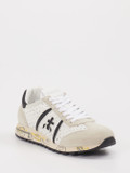 Premiata – Sneaker aus Velours/Leder weiß
