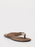 Andrea Puccini – Zehentrenner aus Veloursleder Taupe