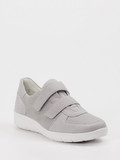 Semler – Klett-Sneaker aus Velour Textil Grau