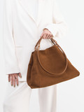 Konstantin Starke – Shopper aus Veloursleder Braun