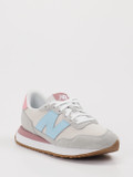 New Balance – Sneaker aus Velour Textil Hellbeige